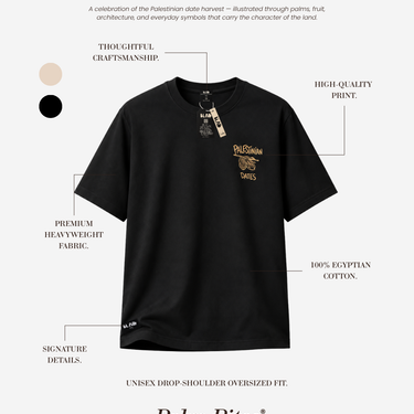 Oversized T-Shirt | Palestinian Dates Collage